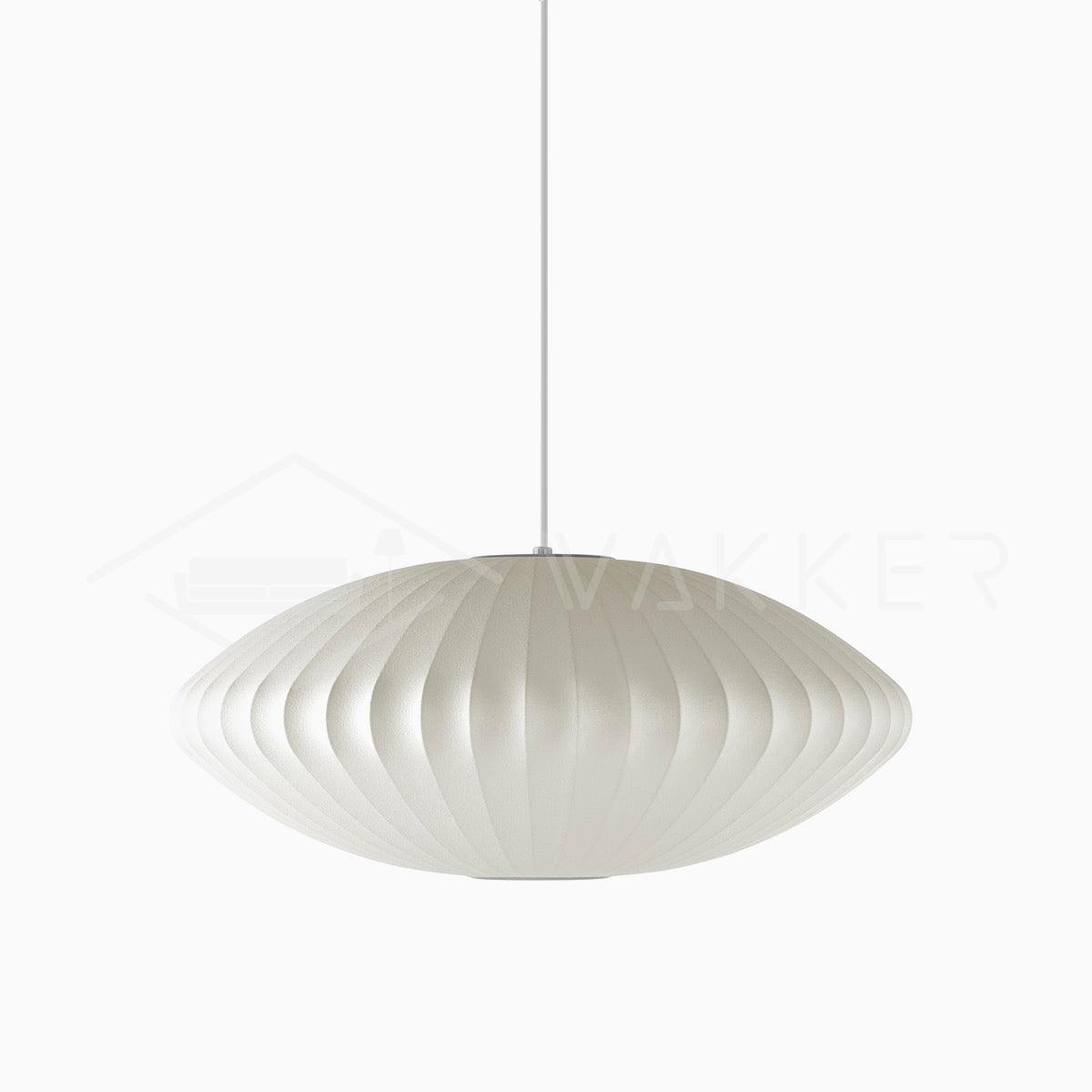 Modern Bubble Mulberry Silk Pendant Light Geometric Mid Century Minimalist Hanging Lamp for Living Room