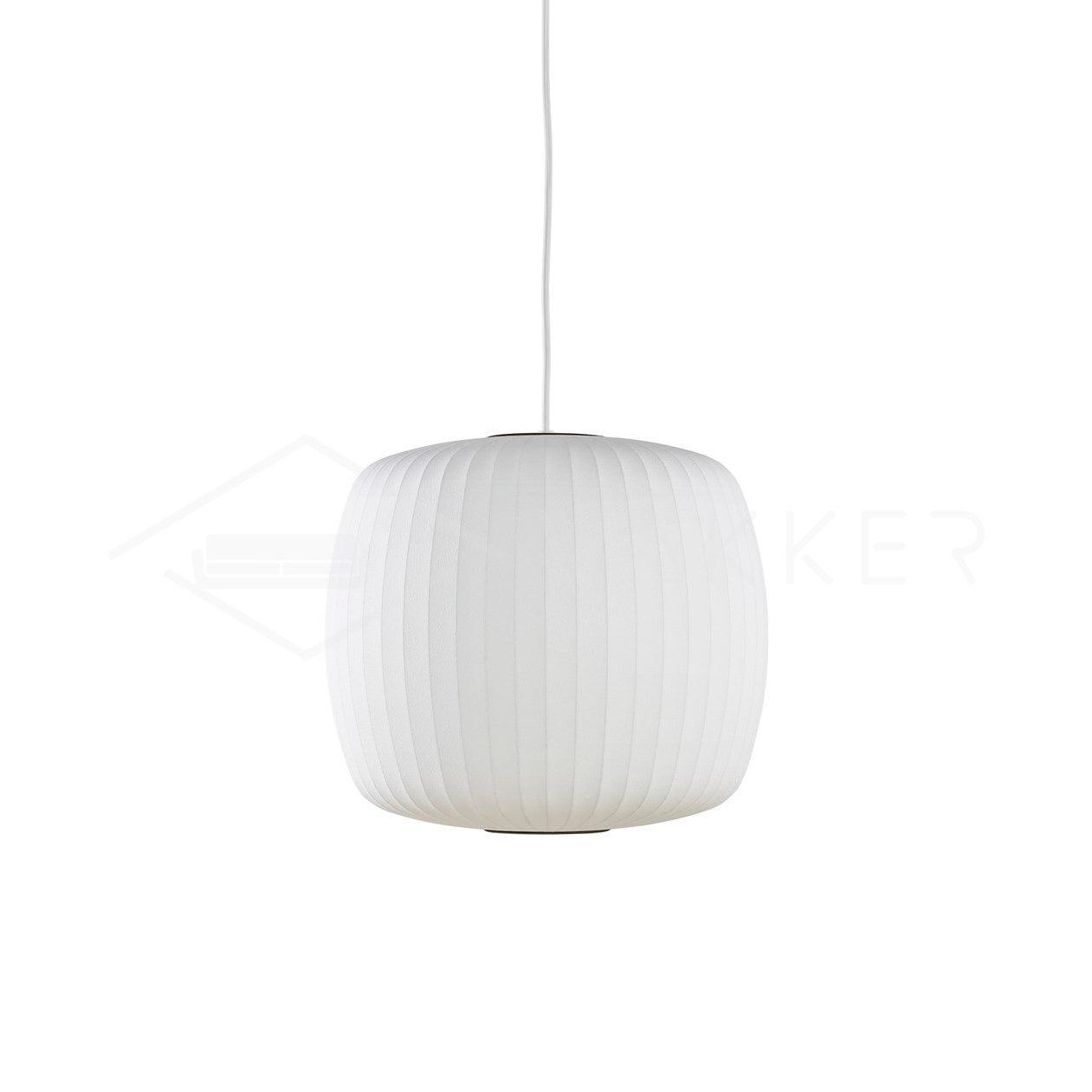 Modern Bubble Mulberry Silk Pendant Light Geometric Mid Century Minimalist Hanging Lamp for Living Room