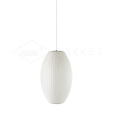 Modern Bubble Mulberry Silk Pendant Light Geometric Mid Century Minimalist Hanging Lamp for Living Room
