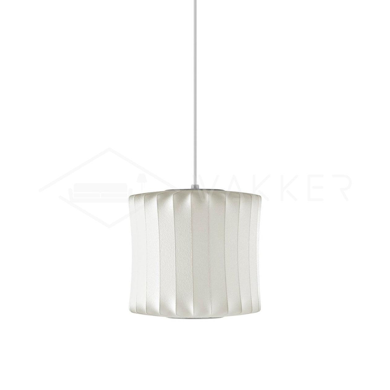 Modern Bubble Mulberry Silk Pendant Light Geometric Mid Century Minimalist Hanging Lamp for Living Room