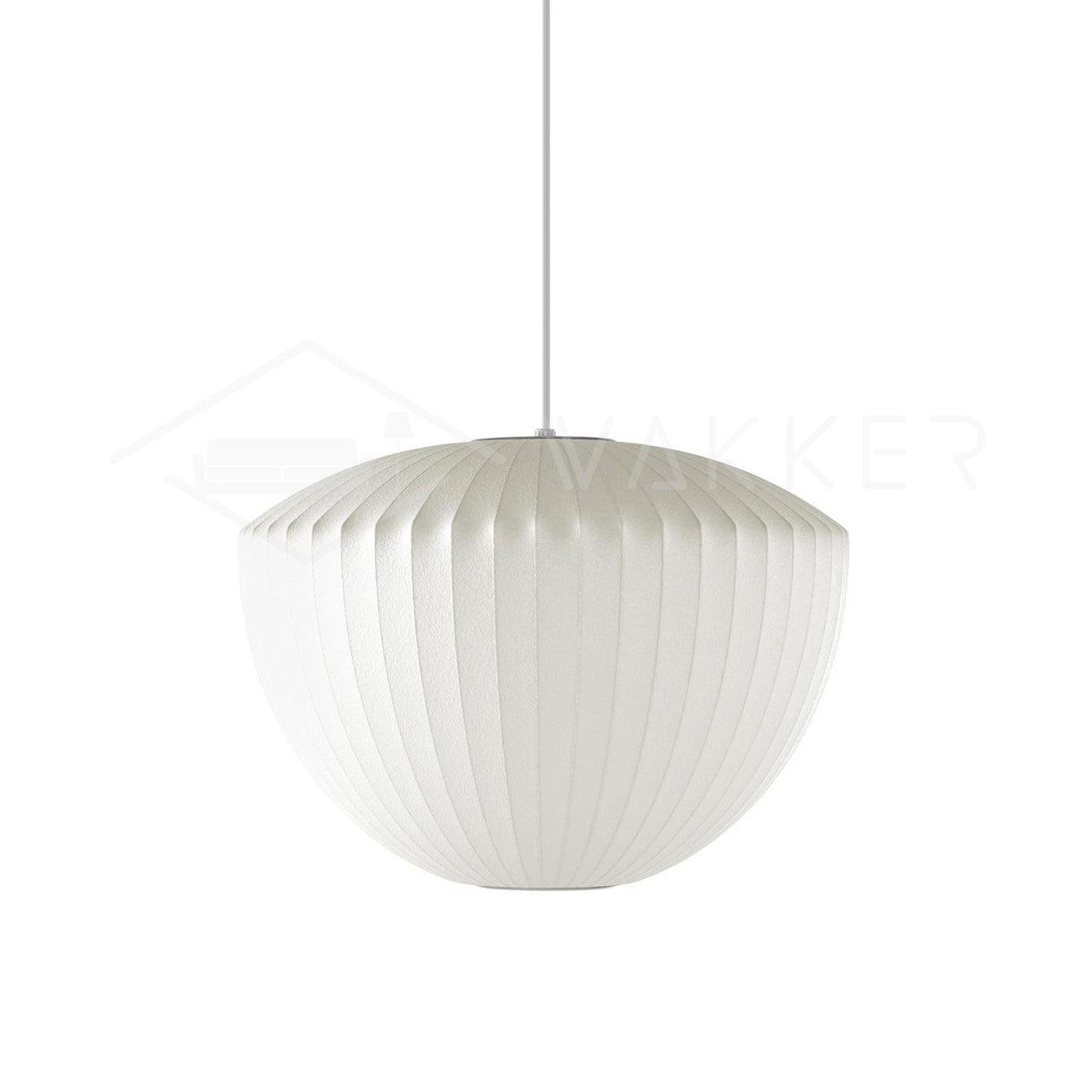 Modern Bubble Mulberry Silk Pendant Light Geometric Mid Century Minimalist Hanging Lamp for Living Room