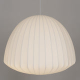 Modern Bubble Mulberry Silk Pendant Light Geometric Mid Century Minimalist Hanging Lamp for Living Room