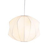 Modern Bubble Mulberry Silk Pendant Light Geometric Mid Century Minimalist Hanging Lamp for Living Room