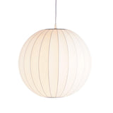 Modern Bubble Mulberry Silk Pendant Light Geometric Mid Century Minimalist Hanging Lamp for Living Room