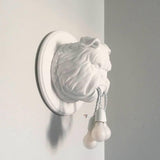 Modern Bulldog Resin Wall Sconce Artistic Animal Sculpture Lighting Fixture