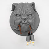 Modern Bulldog Resin Wall Sconce Artistic Animal Sculpture Lighting Fixture