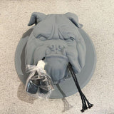Modern Bulldog Resin Wall Sconce Artistic Animal Sculpture Lighting Fixture