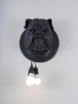 Modern Bulldog Resin Wall Sconce Artistic Animal Sculpture Lighting Fixture