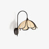 Modern Burnt Petal Wall Sconce Natural Fiber and Metal Indoor Accent Light