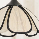 Modern Burnt Petal Wall Sconce Natural Fiber and Metal Indoor Accent Light