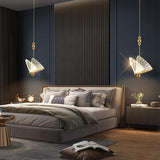 Modern Butterfly Acrylic LED Pendant Light for Coastal Style Bedroom and Living Room