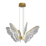 Modern Butterfly LED Pendant Chandelier Gold Dimmable Lighting with Remote for Dining and Living Rooms