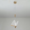 Modern Butterfly LED Pendant Light with Transparent Acrylic Wings and Adjustable Hanging Height