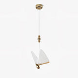 Modern Butterfly LED Pendant Light with Transparent Acrylic Wings and Adjustable Hanging Height