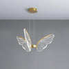 Modern Butterfly Phalaenopsis LED Chandelier Gold Acrylic Pendant Light for Living Room
