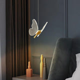 Modern Butterfly Shaped LED Pendant Light Nordic Style Acrylic Hanging Lamp for Dining Room