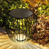 Modern Cage Style Outdoor LED Stool Lamp Waterproof Landscape Lighting for Garden and Villa