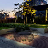 Modern Cage Style Outdoor LED Stool Lamp Waterproof Landscape Lighting for Garden and Villa