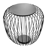 Modern Cage Style Outdoor LED Stool Lamp Waterproof Landscape Lighting for Garden and Villa