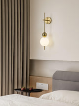 Modern Candied Haws String LED Wall Sconce with Opal Acrylic Shade and Gold Metal Frame