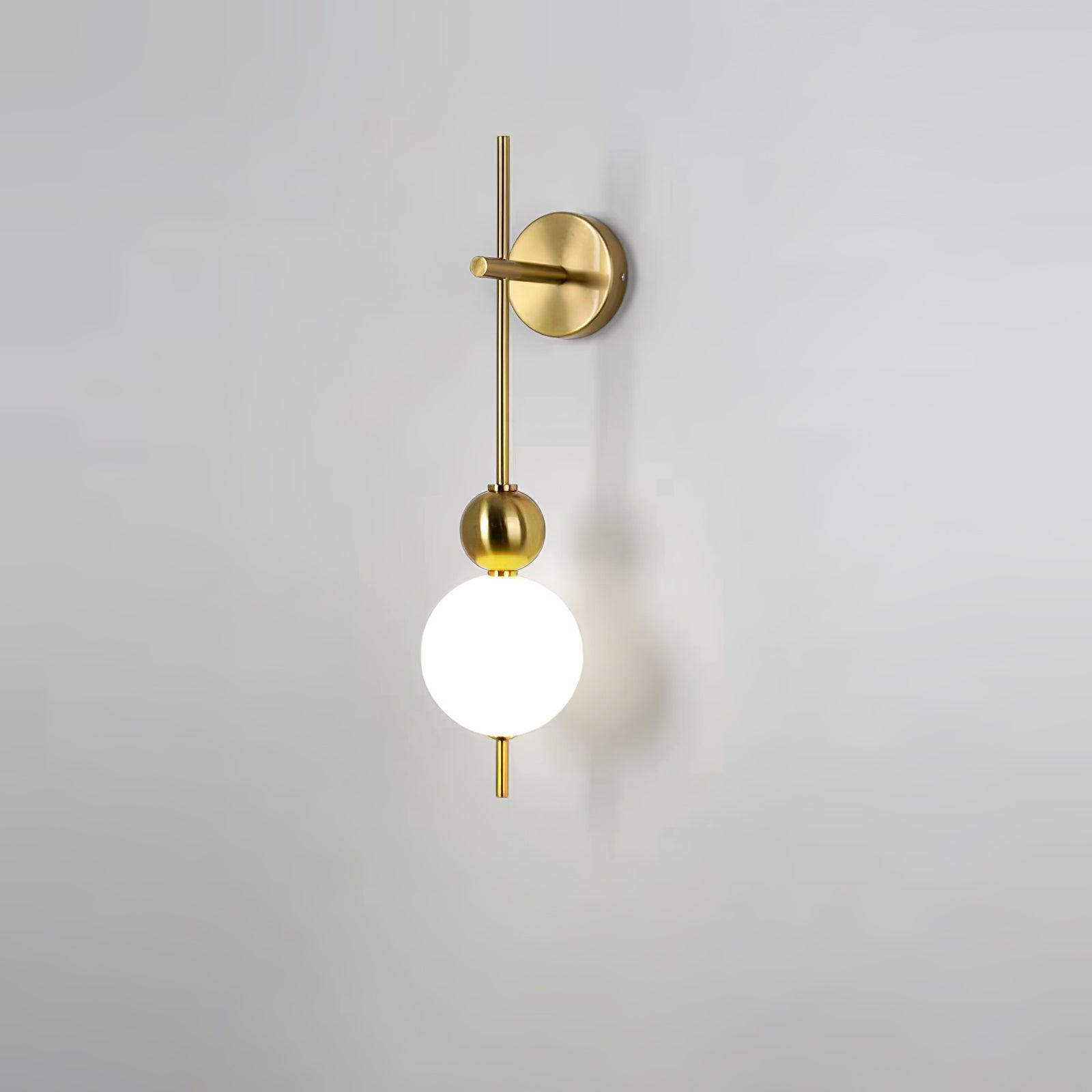 Modern Candied Haws String LED Wall Sconce with Opal Acrylic Shade and Gold Metal Frame