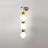 Modern Candied Haws String LED Wall Sconce with Opal Acrylic Shade and Gold Metal Frame