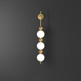 Modern Candied Haws String LED Wall Sconce with Opal Acrylic Shade and Gold Metal Frame