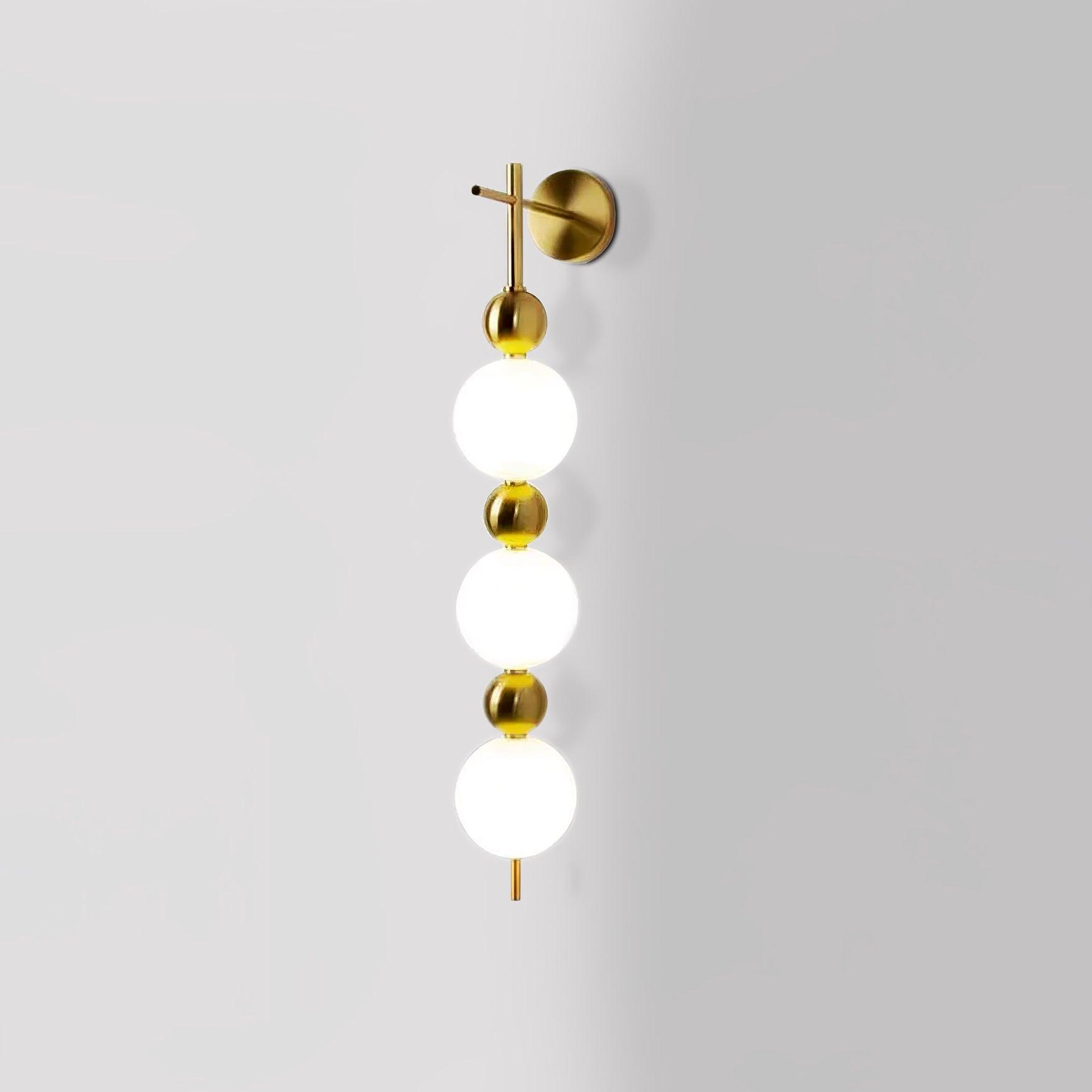Modern Candied Haws String LED Wall Sconce with Opal Acrylic Shade and Gold Metal Frame