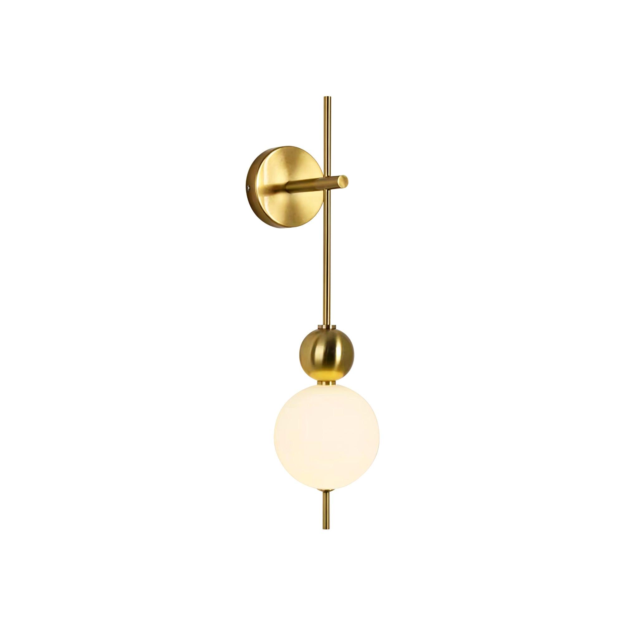 Modern Candied Haws String LED Wall Sconce with Opal Acrylic Shade and Gold Metal Frame