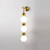 Modern Candied Haws String LED Wall Sconce with Opal Acrylic Shade and Gold Metal Frame