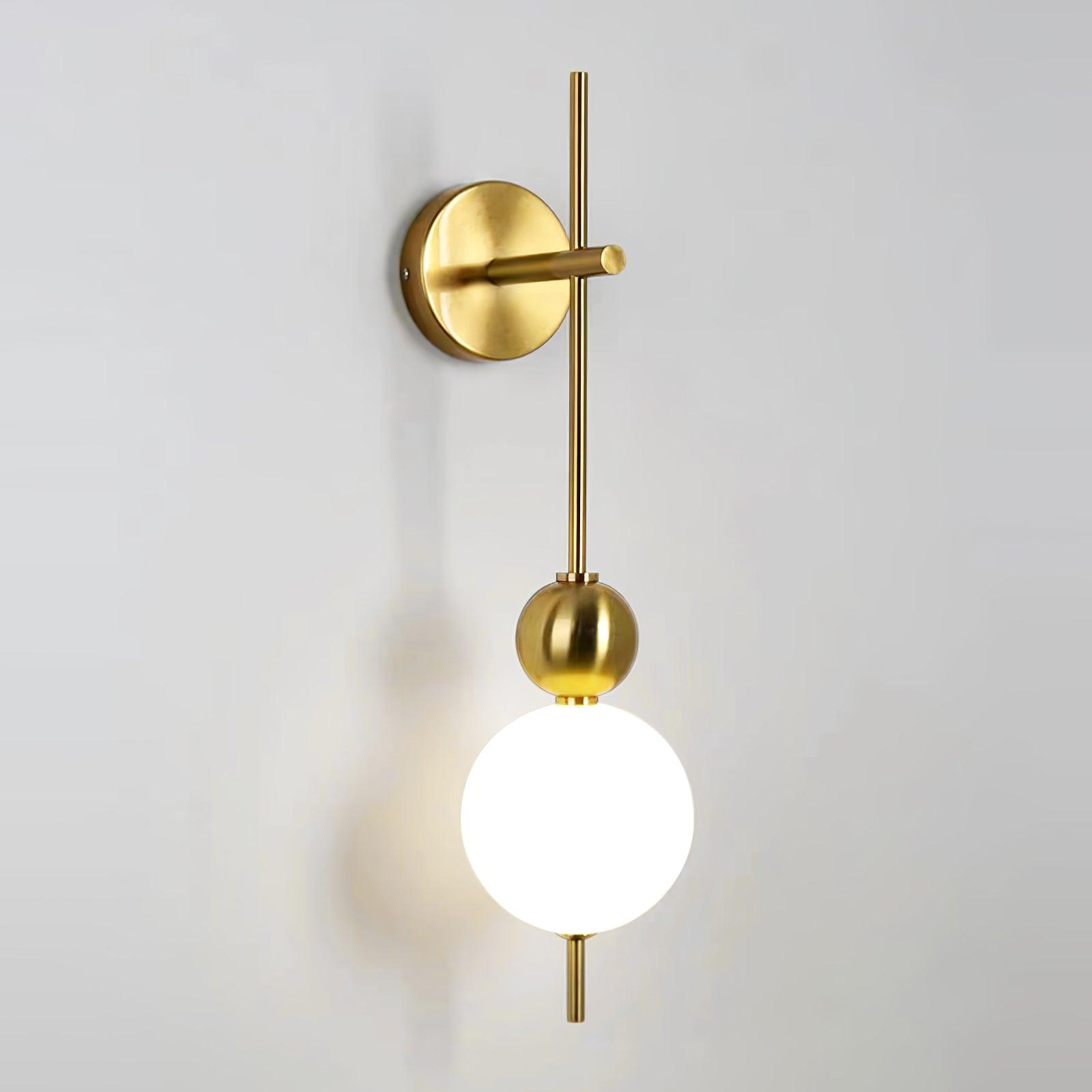 Modern Candied Haws String LED Wall Sconce with Opal Acrylic Shade and Gold Metal Frame