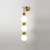 Modern Candied Haws String LED Wall Sconce with Opal Acrylic Shade and Gold Metal Frame