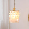 Modern Capiz Shell Pendant Light Coastal Seashell Hanging Chandelier for Bedroom and Dining Room