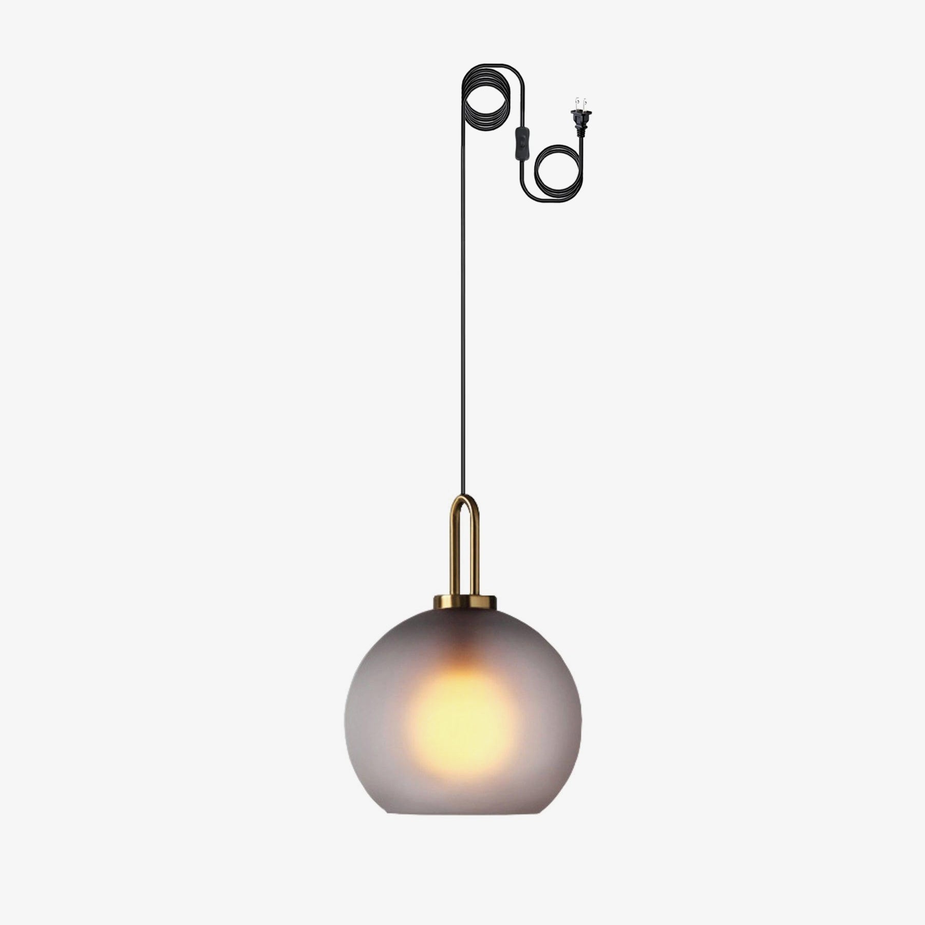 Modern Capsule and Sphere Glass Pendant Swag Light Fixture for Indoor Ceiling Decor