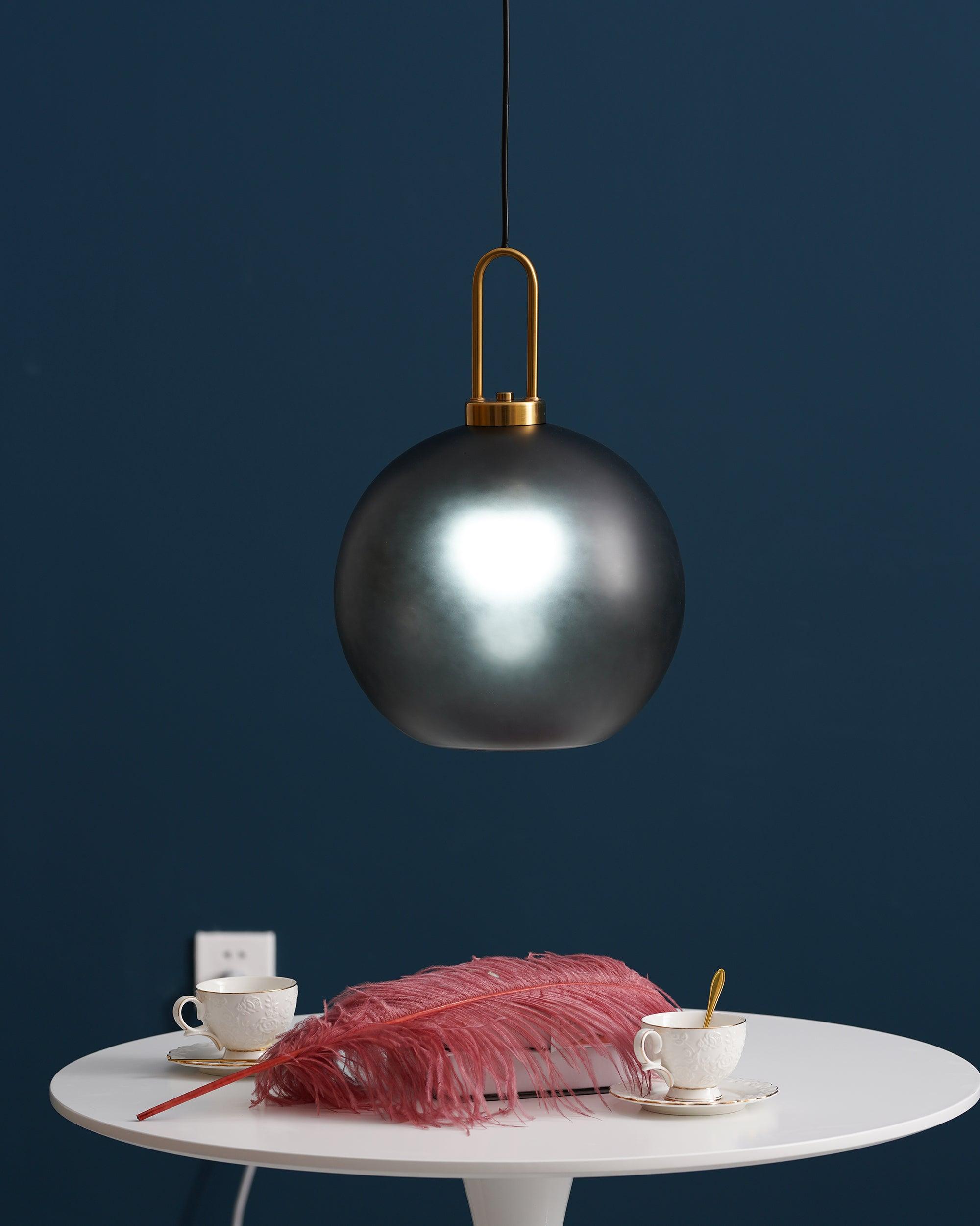Modern Capsule and Sphere Glass Pendant Swag Light Fixture for Indoor Ceiling Decor