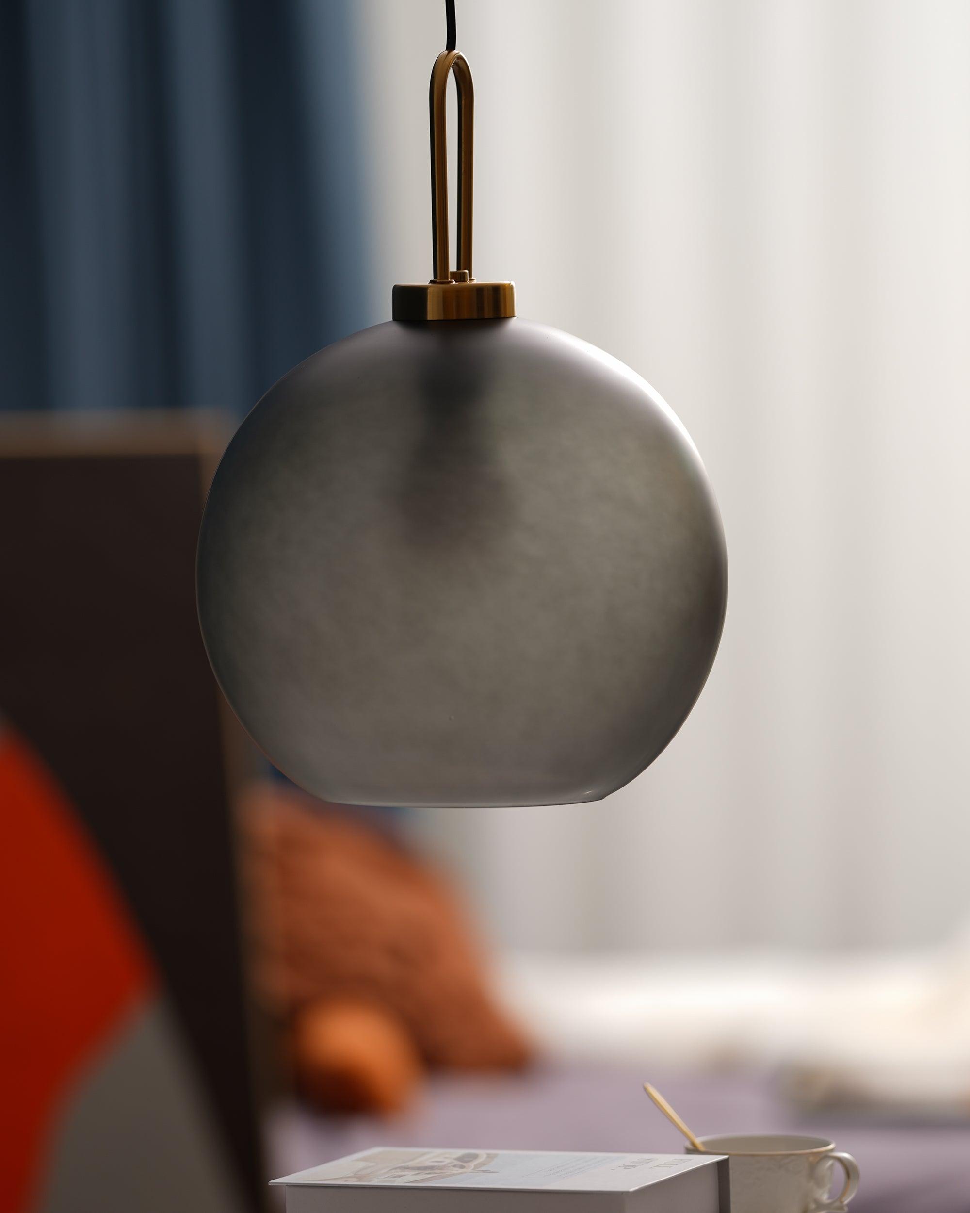 Modern Capsule and Sphere Glass Pendant Swag Light Fixture for Indoor Ceiling Decor