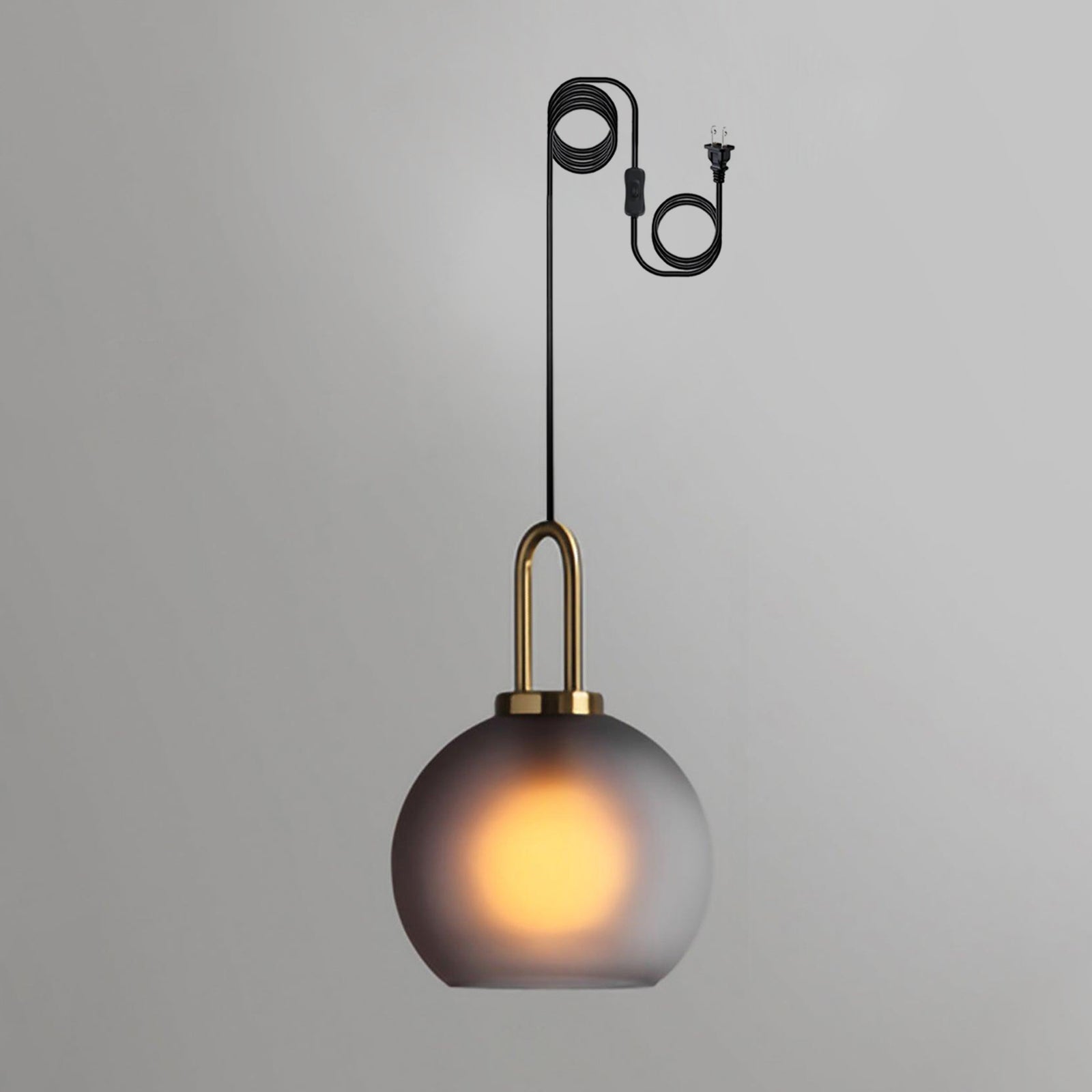 Modern Capsule and Sphere Glass Pendant Swag Light Fixture for Indoor Ceiling Decor