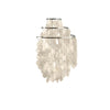 Modern Cascading White Shell Wall Light Fixture Chrome Metal Sconce for Indoor Decor