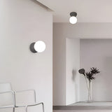 Modern Cement LED Round Wall Sconce and Nordic Pendant Hanging Light for Indoor Decor