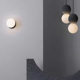 Modern Cement LED Round Wall Sconce and Nordic Pendant Hanging Light for Indoor Decor