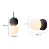 Modern Cement LED Round Wall Sconce and Nordic Pendant Hanging Light for Indoor Decor