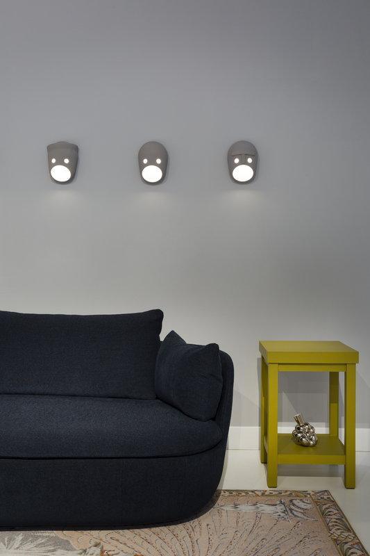 Modern Ceramic Face Mask Wall Sconce Decorative Art Portrait Wall Light for Interior Decor