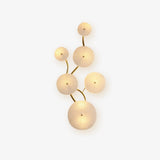 Modern Ceramic Lotus Petal Wall Lamp Gold Floral Decorative Sconce for Living Room