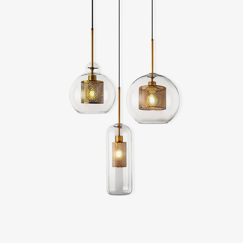 Modern Chiswick Glass Pendant Lamp for Kitchen Island and Living Room Lighting