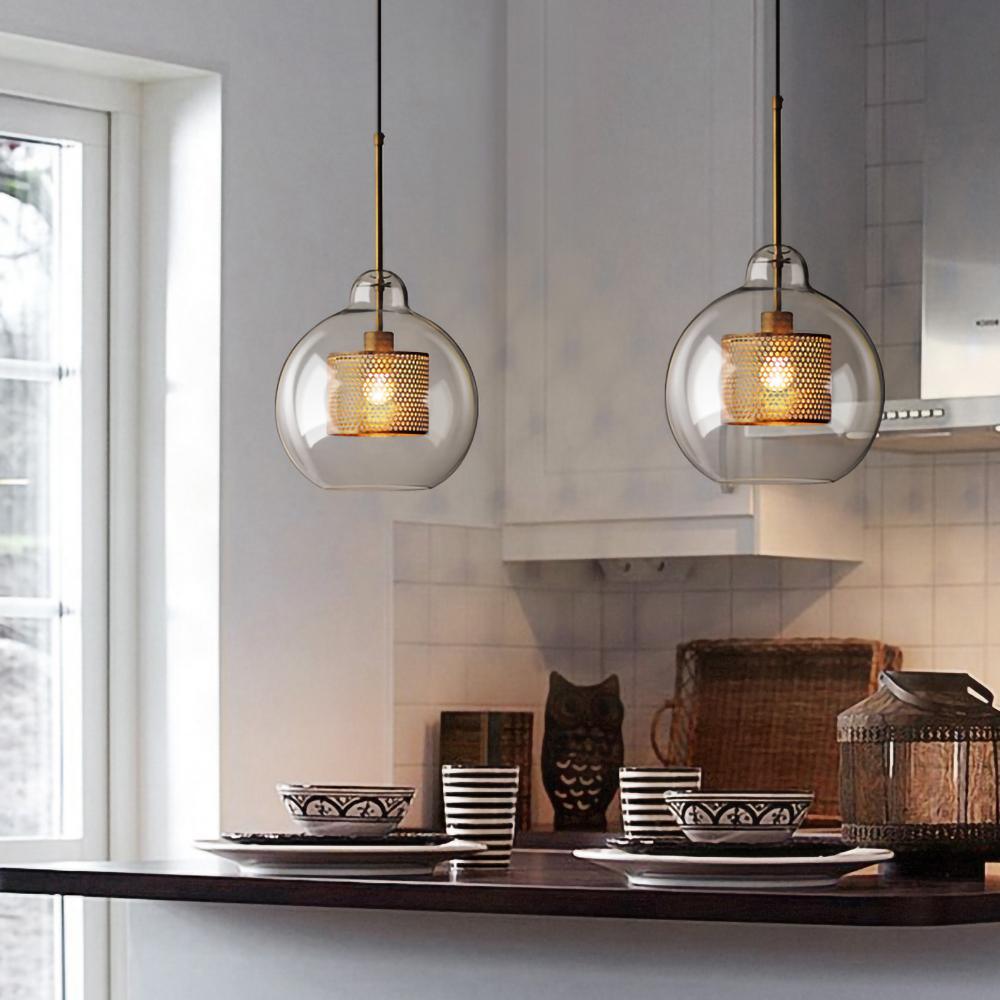 Modern Chiswick Glass Pendant Lamp for Kitchen Island and Living Room Lighting
