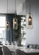 Modern Chiswick Glass Pendant Lamp for Kitchen Island and Living Room Lighting