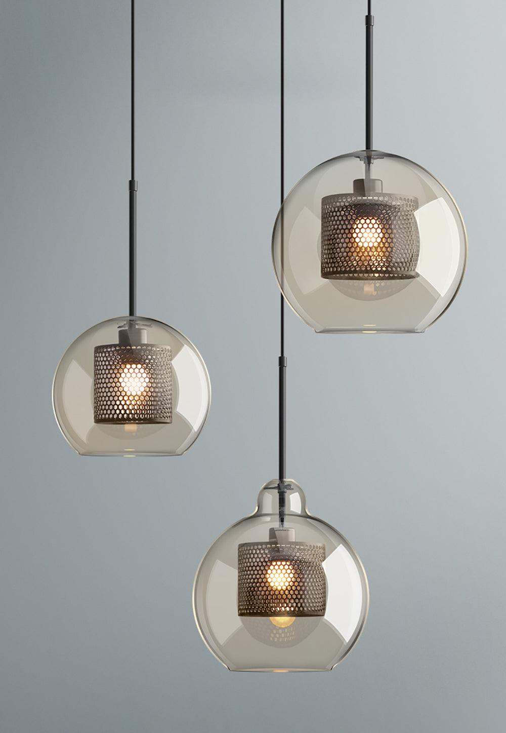 Modern Chiswick Glass Pendant Lamp for Kitchen Island and Living Room Lighting