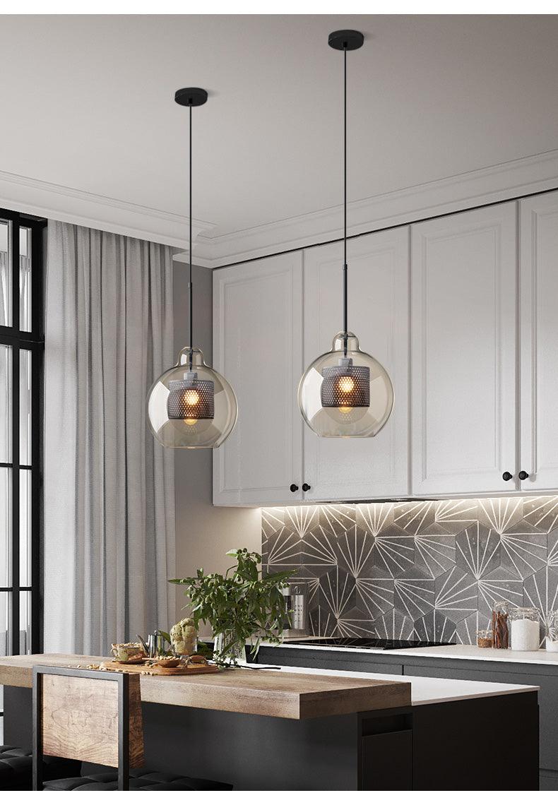 Modern Chiswick Glass Pendant Lamp for Kitchen Island and Living Room Lighting