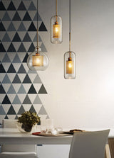 Modern Chiswick Glass Pendant Lamp for Kitchen Island and Living Room Lighting