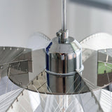 Modern Chrome Abstract Stainless Steel Pendant Light with Fishing Line Design